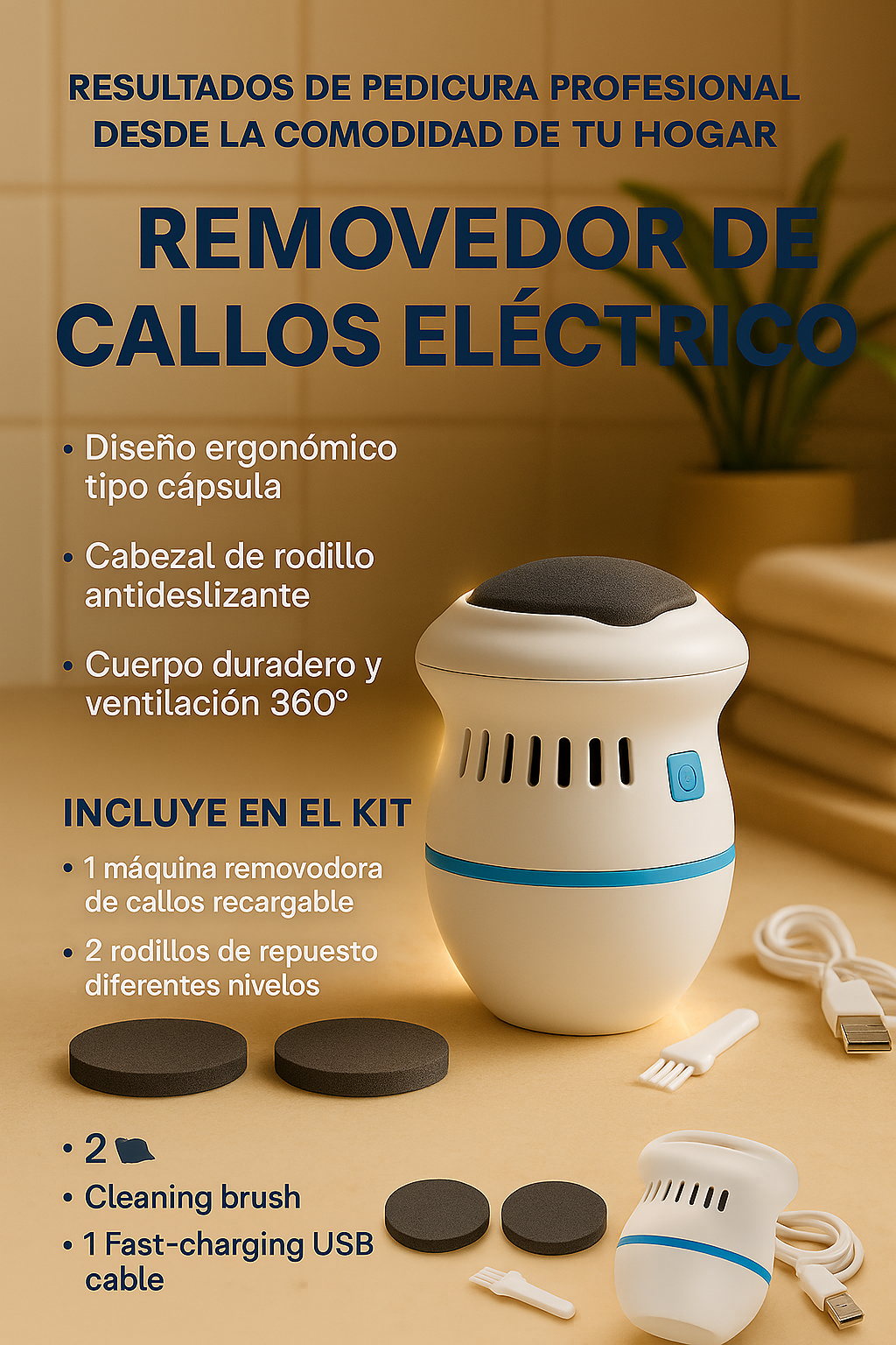 🟢Removedor De Callos Electrico Pedicura